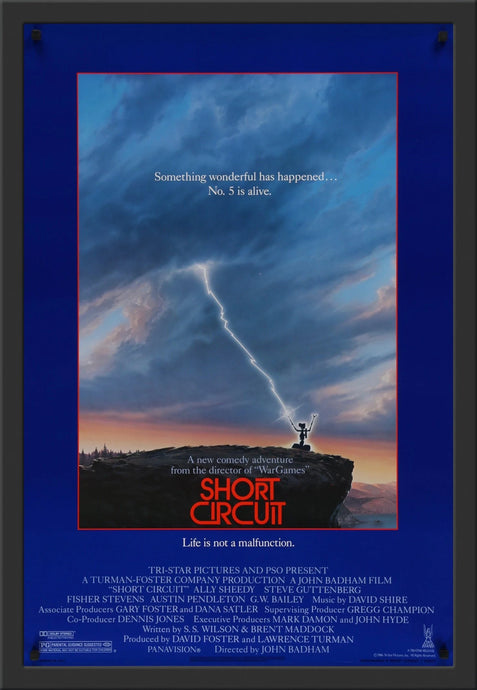 An original movie poster for the film Short Circuit