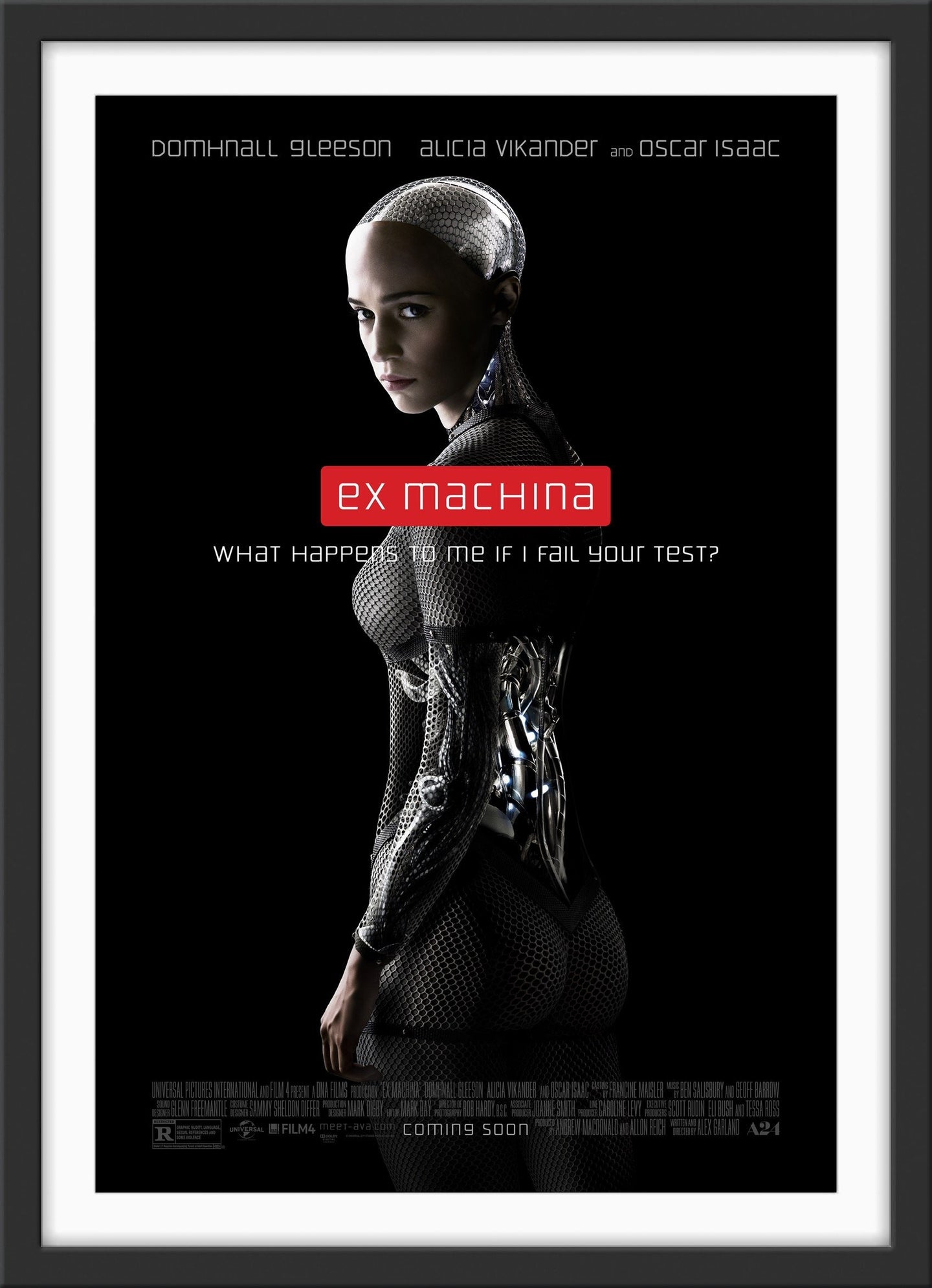 An original movie poster for the film Ex Machine (EX_MACHINA)