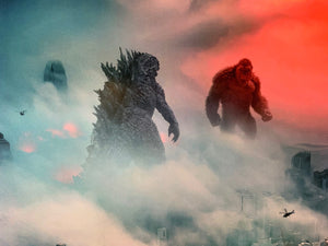 An original movie poster for the MonsterVerse film Godzilla vs Kong