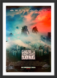 An original movie poster for the MonsterVerse film Godzilla vs Kong