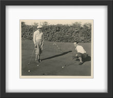 Load image into Gallery viewer, An original publicity photo from the 1920s of Harold Lloyds playing golf by Gene Korman