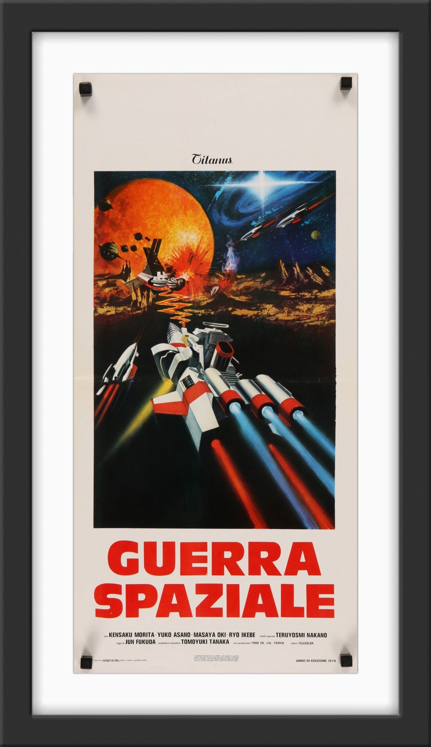 An original Italian movie poster for the film War In Space (Guerra Spaziale)