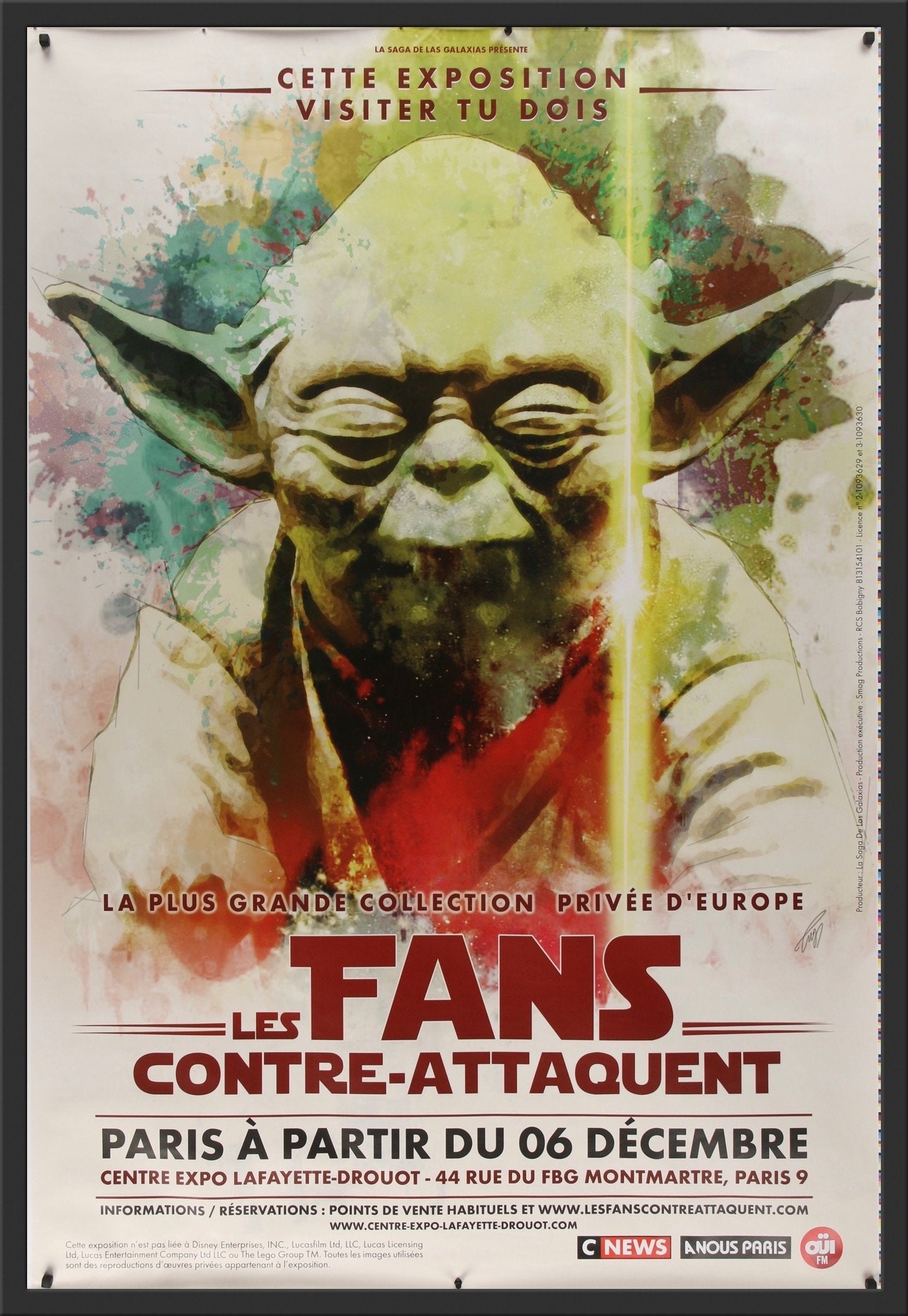 An original poster for the Star Wars Exhibition Les Fans Contre-Attaquent / The Fans Counter Attack / The Fans Strikes Back