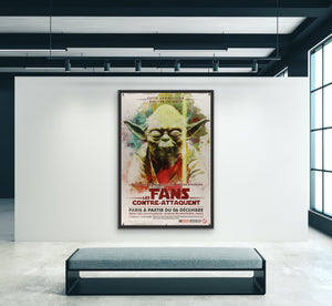 An original poster for the Star Wars Exhibition Les Fans Contre-Attaquent / The Fans Counter Attack / The Fans Strikes Back