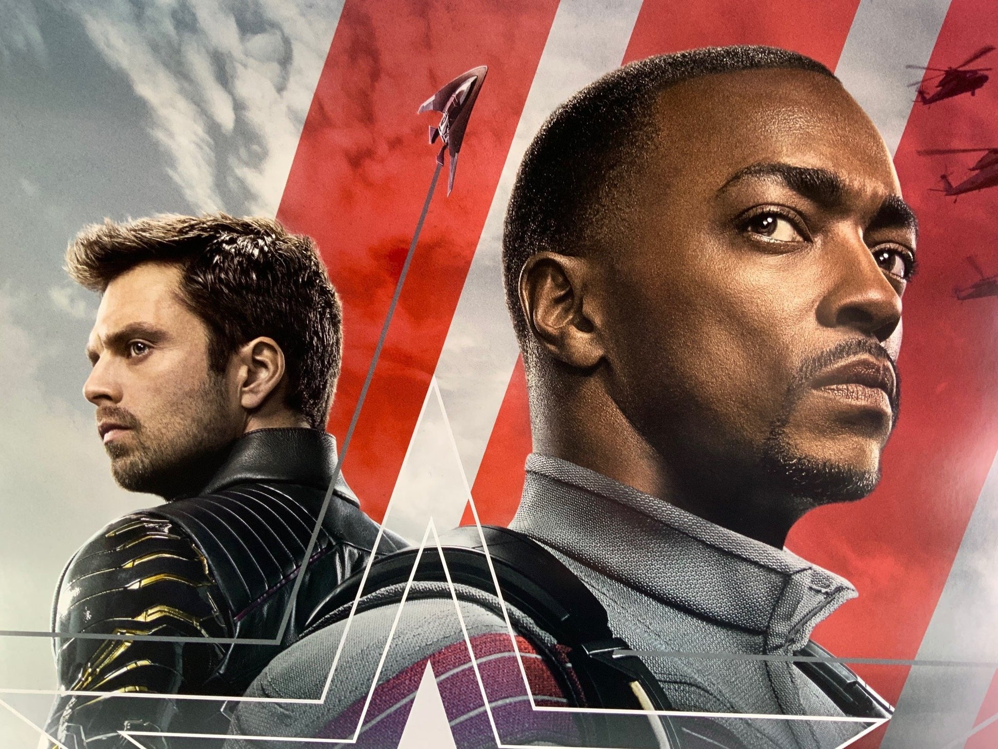 An original movie poster for the Marvel / Disney+ show The Falcon and the Winter Soldier