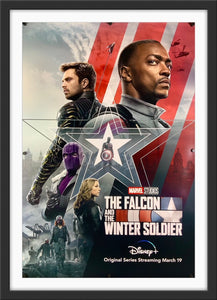An original movie poster for the Marvel / Disney+ show The Falcon and the Winter Soldier