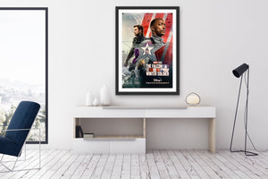 An original movie poster for the Marvel / Disney+ show The Falcon and the Winter Soldier