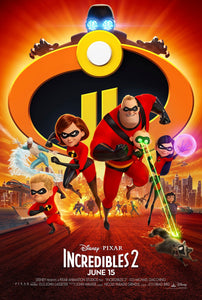 An orignal movie poster for the Pixar film Increduble 2