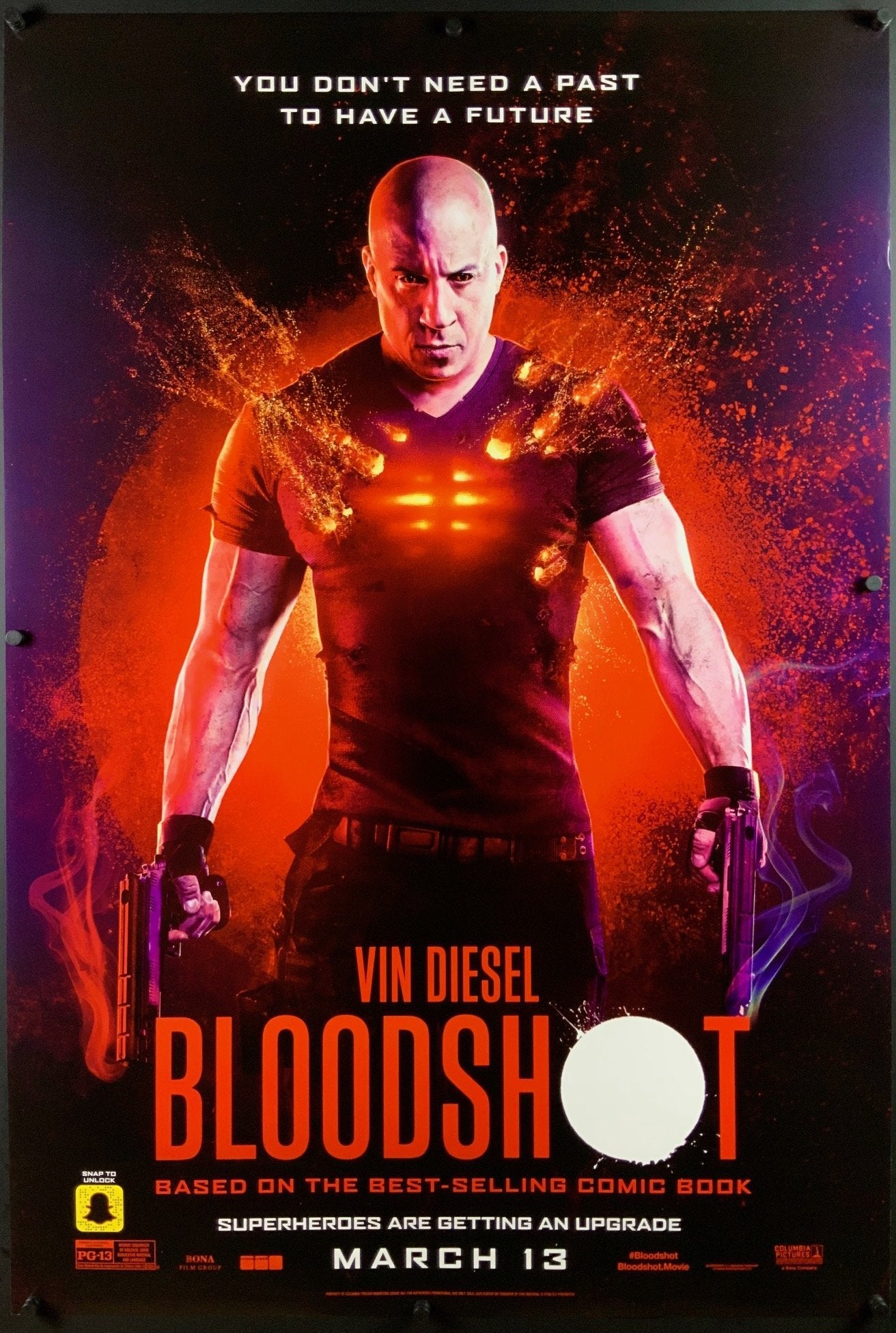 An original movie poster for the film Bloodshot