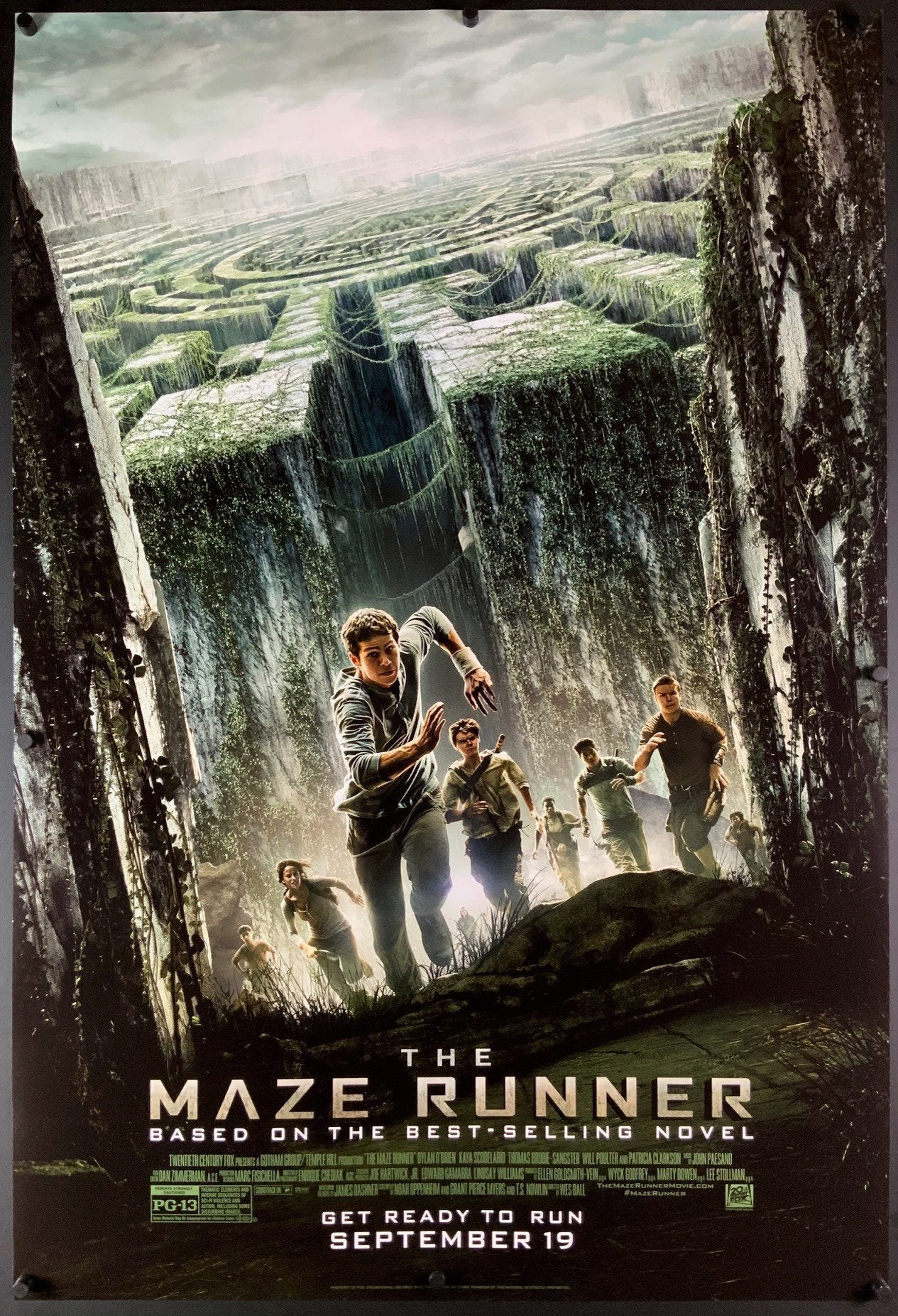 An original movie poster for the film The Maze Runner