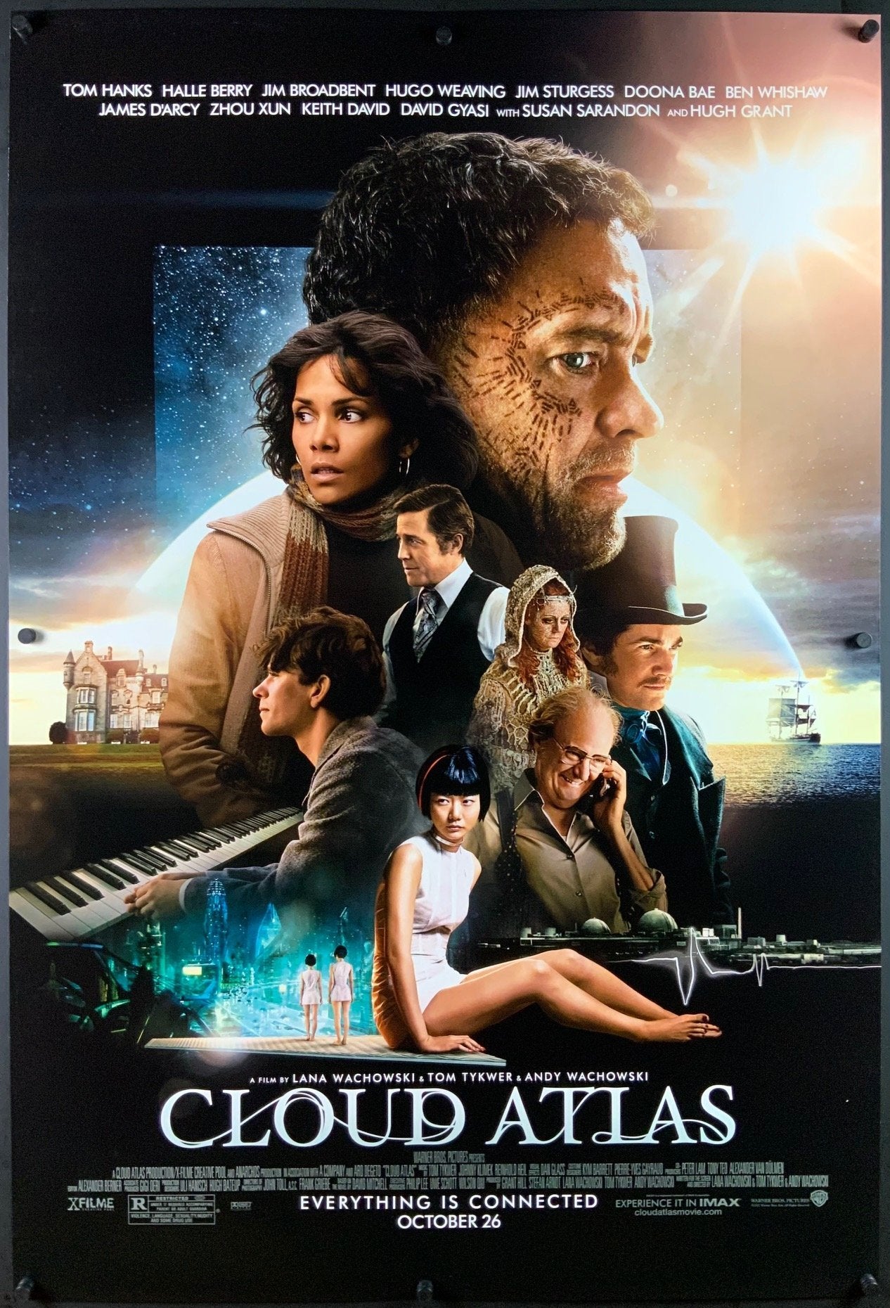 An original movie poster for the film Cloud Atlas