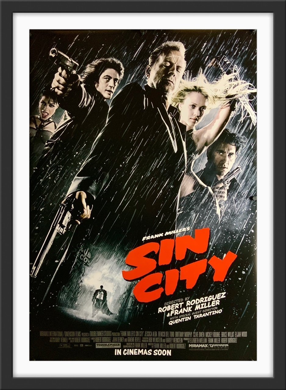 An original movie poster for the film Sin City