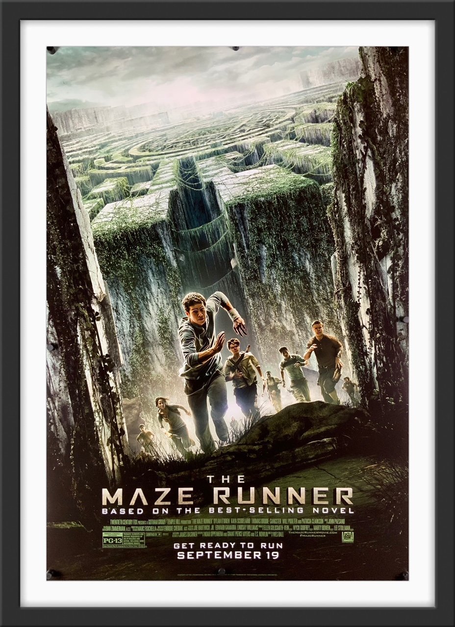An original movie poster for the film The Maze Runner
