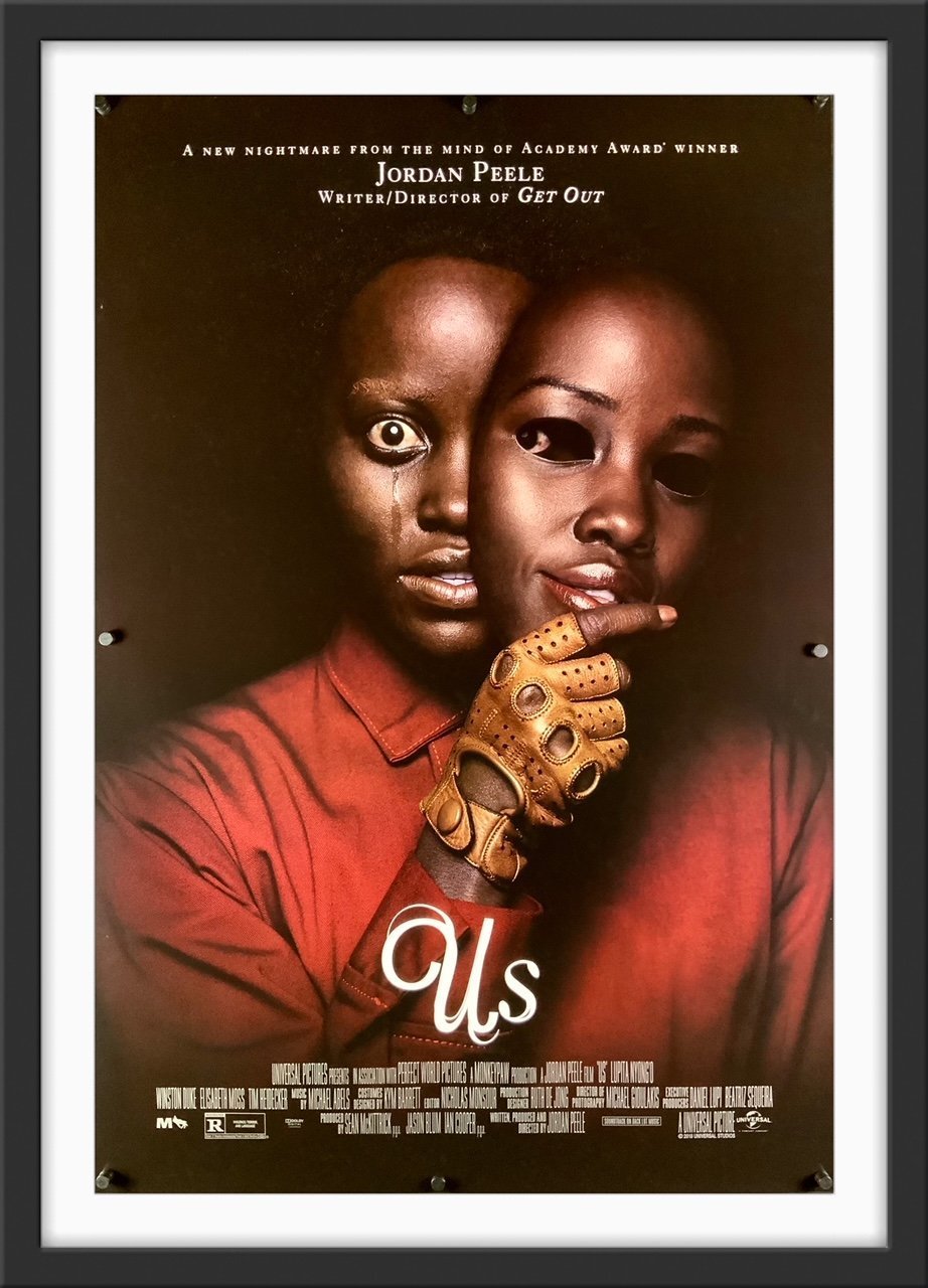 An original movie poster for the 2019 film Us