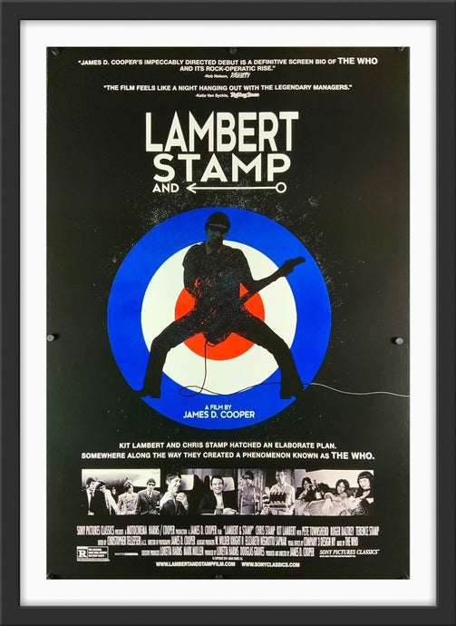 An original movie poster for the Who film Lambert and Stamp