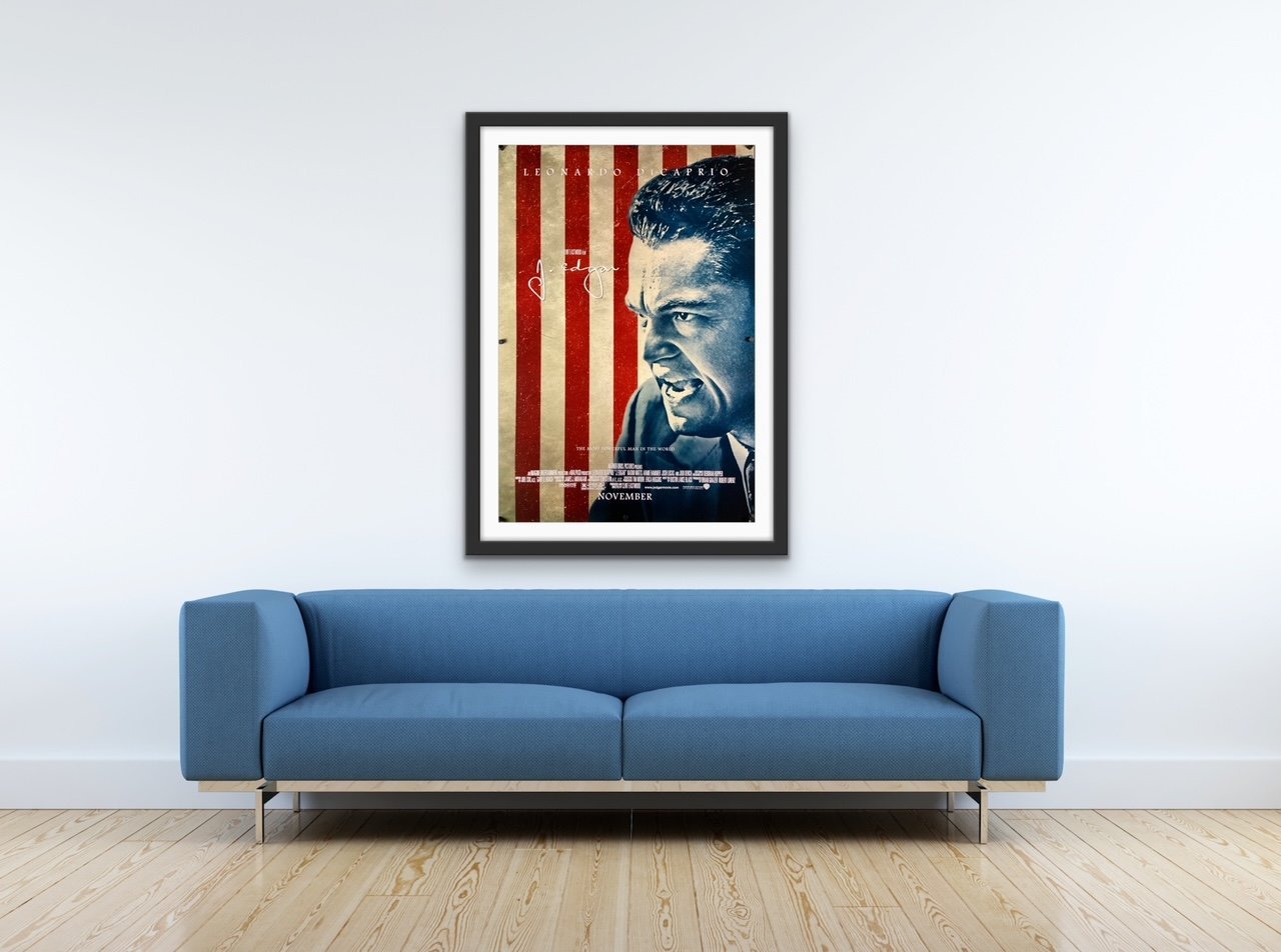 An original movie poster for the Clint Eastwood film J. Edgar