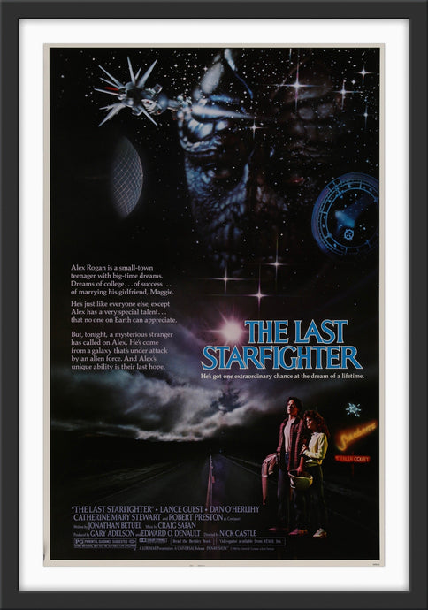 An original movie poster for the film The Last Starfighter