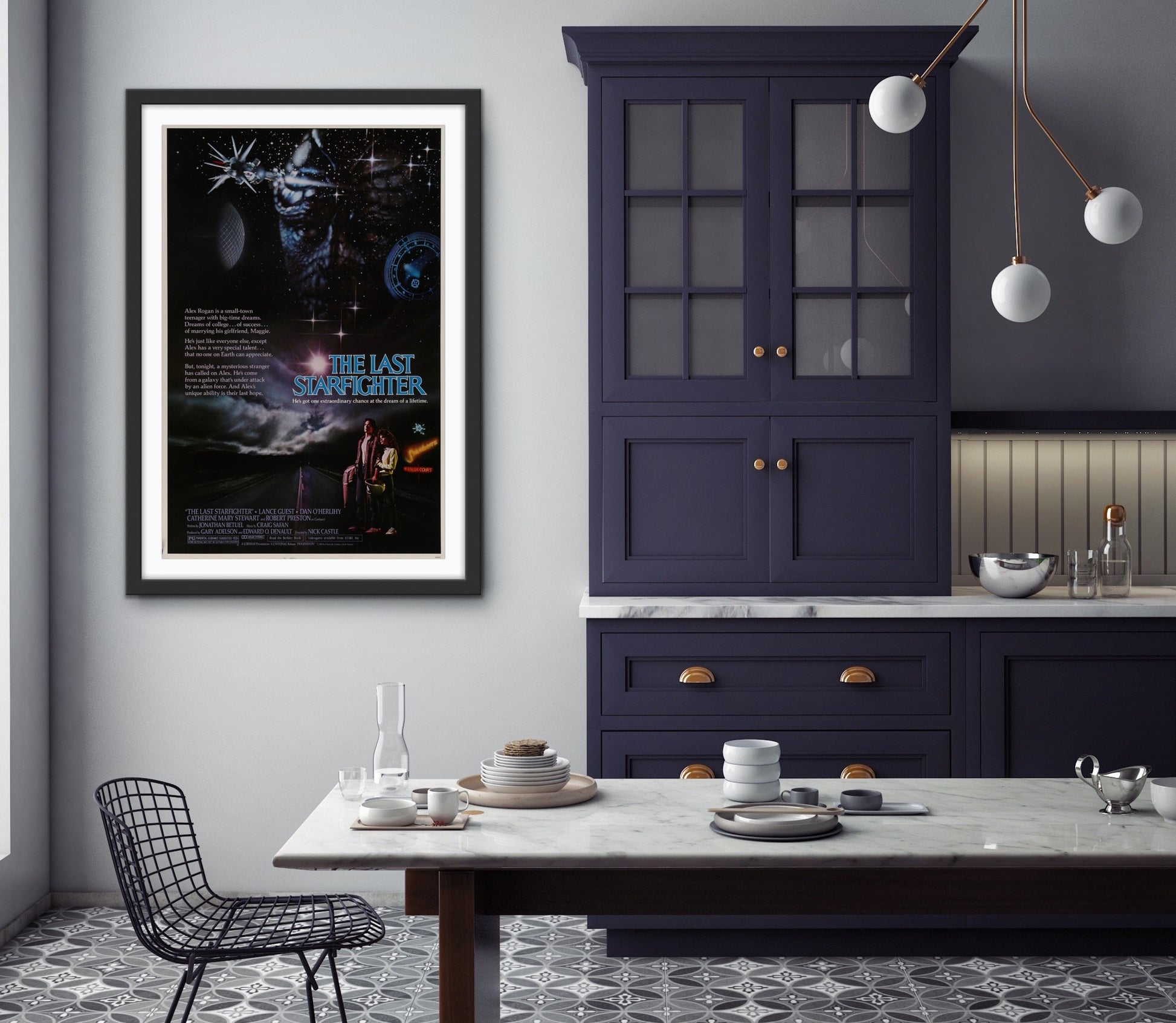 An original movie poster for the film The Last Starfighter