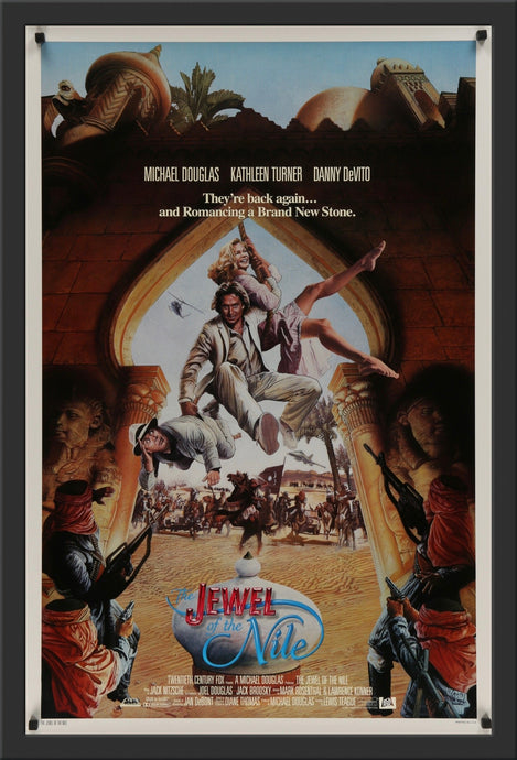 An original movie poster for the film The Jewel of the Nile