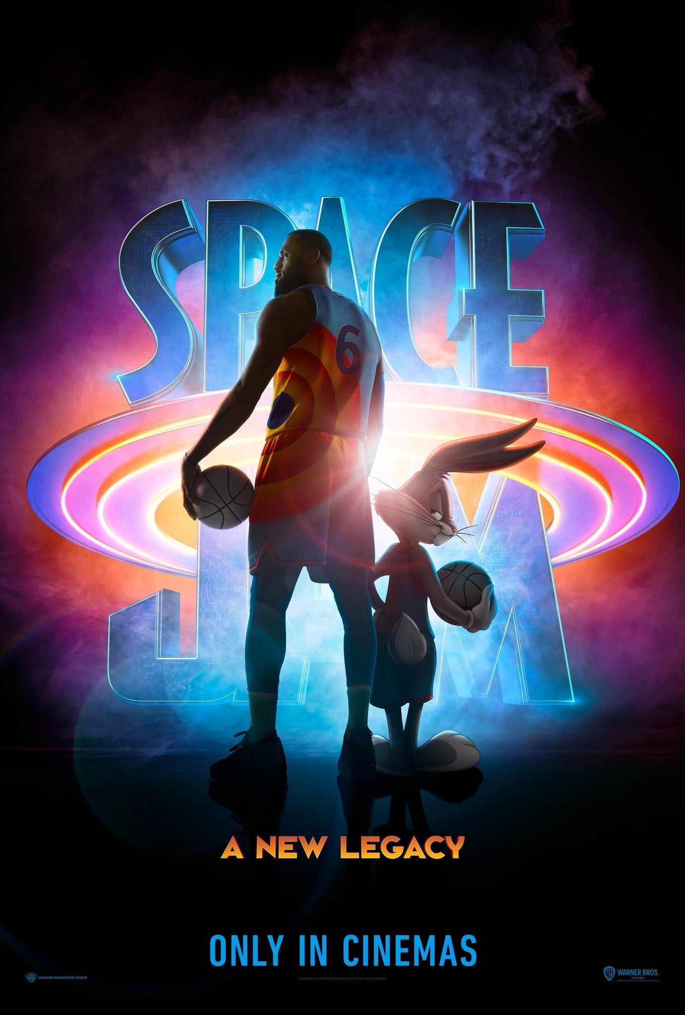 An original movie poster for the film Space Jam: A New Legacy