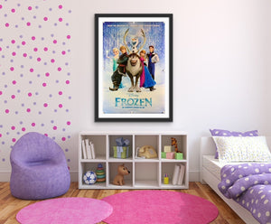 An original movie poster for the Disney film Frozen
