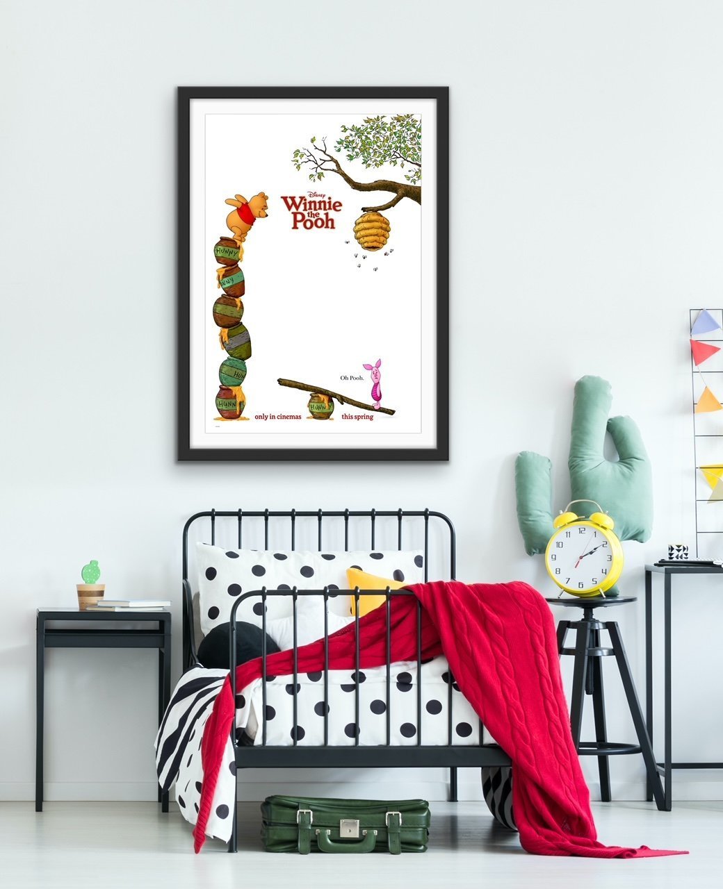 An original movie poster for the Disney film Winnie The Pooh