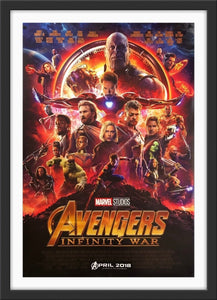 An original movie poster for the Marvel film Avenger Infinity War