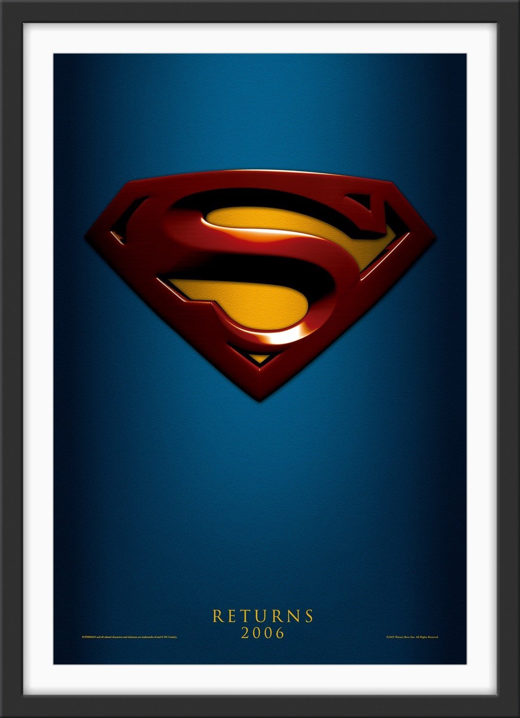 An original movie poster for the film Superman Returns