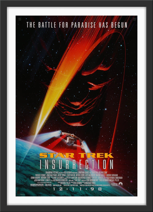 An original movie poster for the film Star Trek Insurrection