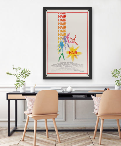 An original movie poster for the Milos Forman film HairAn original movie poster for the Milos Forman film Hair