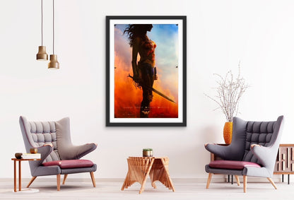 An original movie poster for the Gal Gadot movie Wonder Woman - 2017