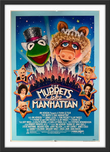An original movie poster for the Jim Henson film The Muppets Take Manhattan