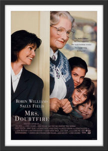 An original movie poster for the Robin Williams comedy Mrs Doubtfire