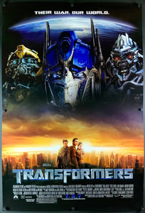 An original movie poster for the film Transformers