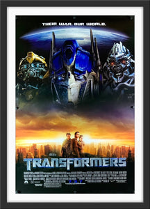 An original movie poster for the film Transformers