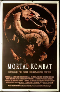 An original movie poster for the 1995 film Mortal Kombat