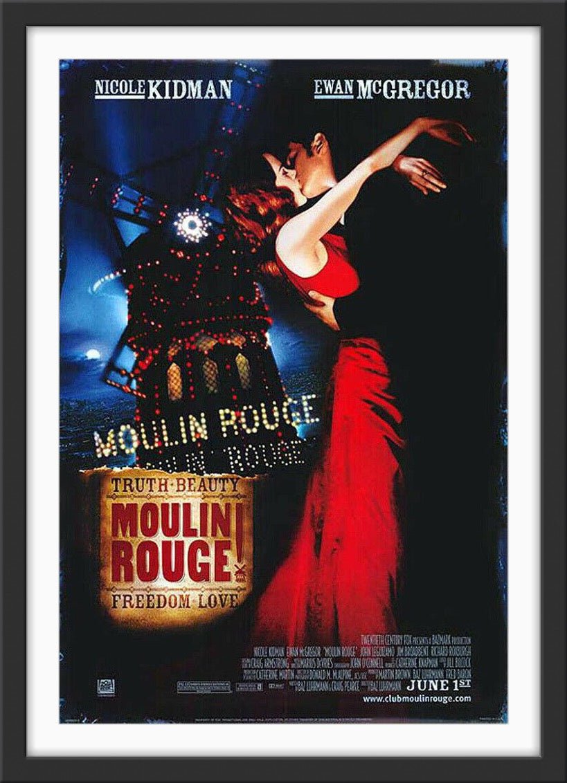 An original movie poster for the film Moulin Rouge