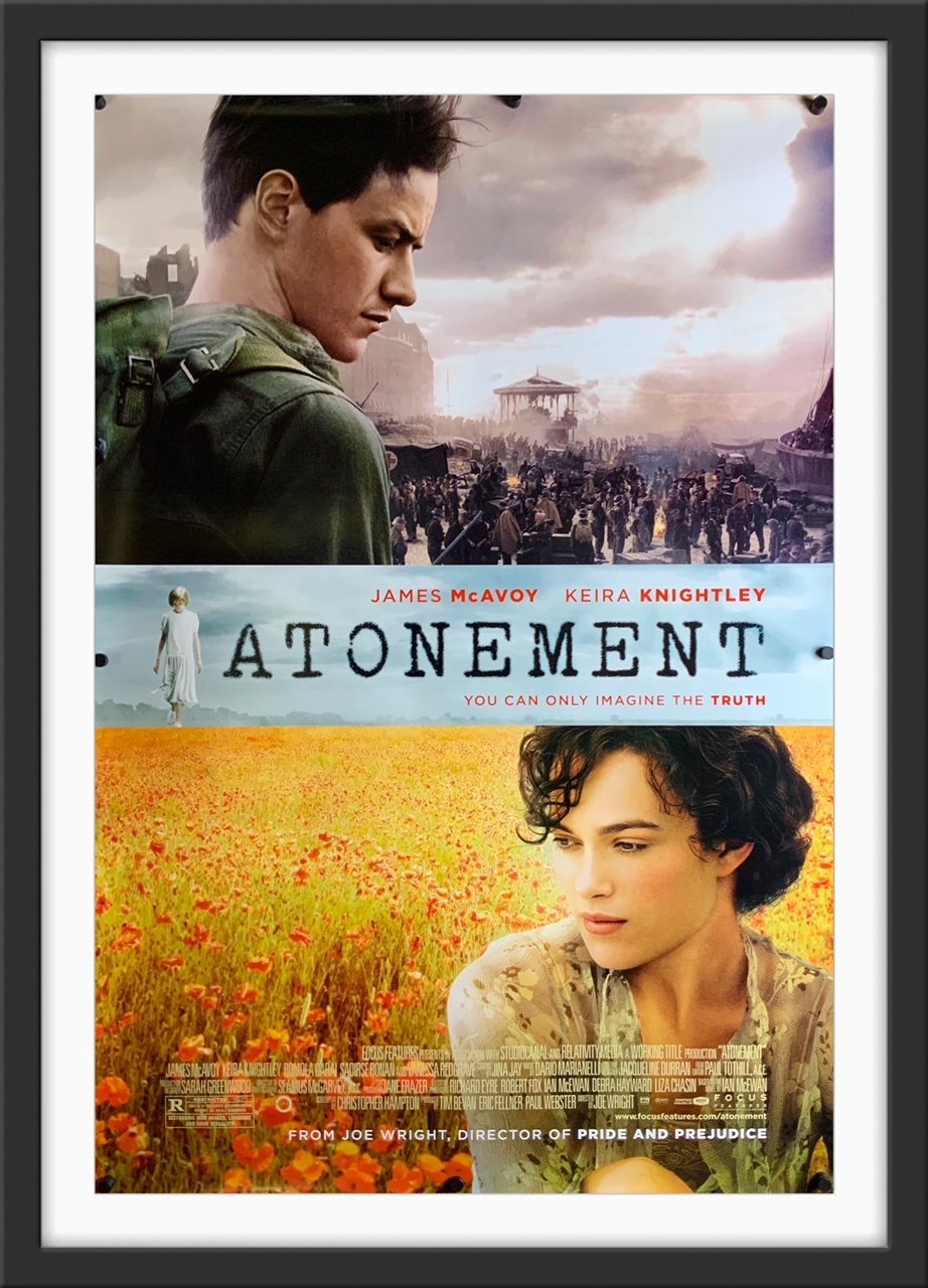 An original movie poster for the film Atonement