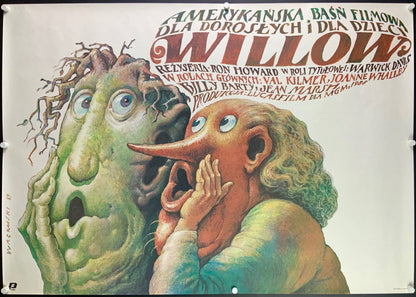 A guaranteed original Polish movie poster for the George Lucas / Ron Howard film Willow