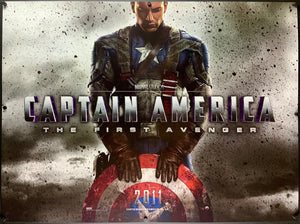 An original quad movie poster for the Marvel MCU film Captain America The First Avenger