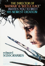 Load image into Gallery viewer, An original movie poster for the Tim Burton film Edward Scissorhands