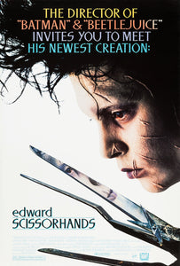 An original movie poster for the Tim Burton film Edward Scissorhands
