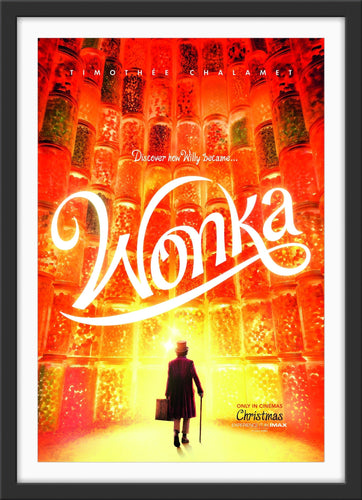 An original movie poster for the 2023 film Wonka