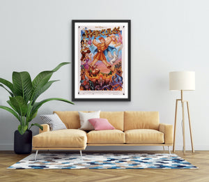 An original movie poster for the Disney film Hercules