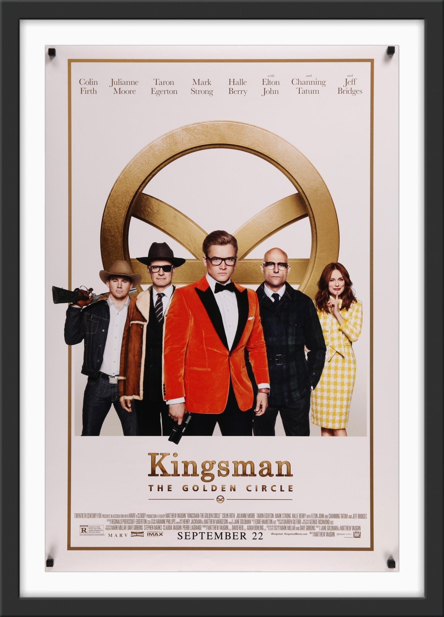 An original movie poster for the film Kingsman The Golden Circle