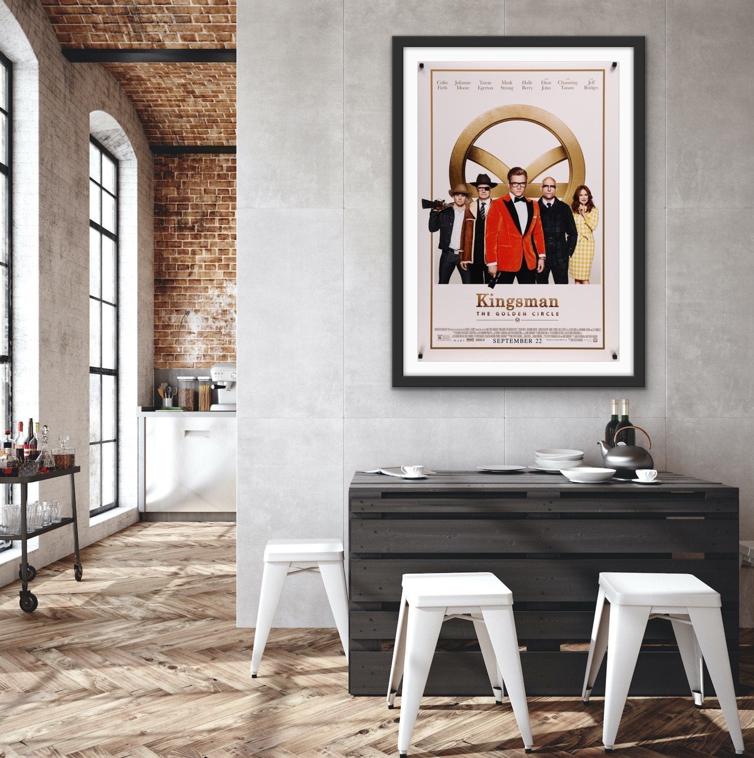 An original movie poster for the film Kingsman The Golden Circle