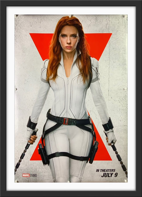 An original movie poster for the Marvel MCU film Black Widow