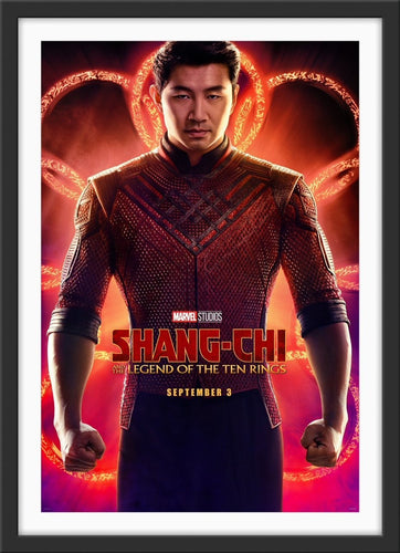 An original movie poster for the Marcel MCU film Shang-Chi and the Legend of the Ten Rings