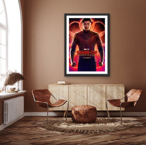An original movie poster for the Marcel MCU film Shang-Chi and the Legend of the Ten Rings