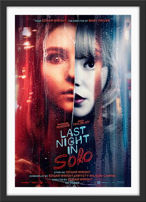 An original movie poster for the Edgar Wright film Last Night In Soho